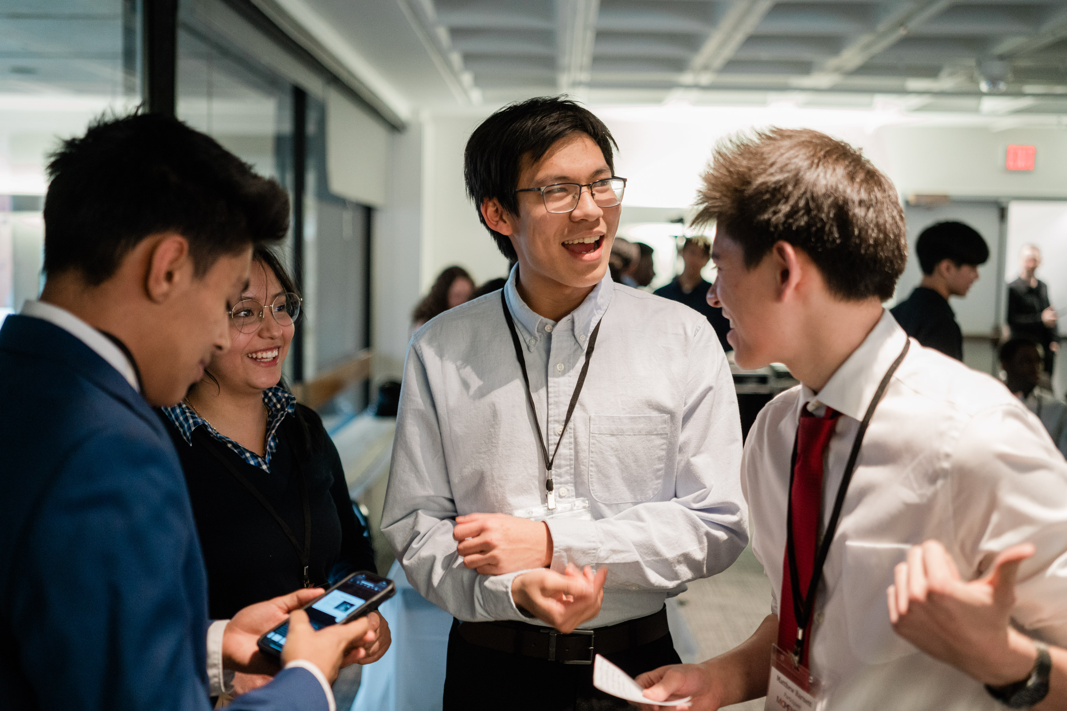 Team members celebrate after a successful Competition Day.