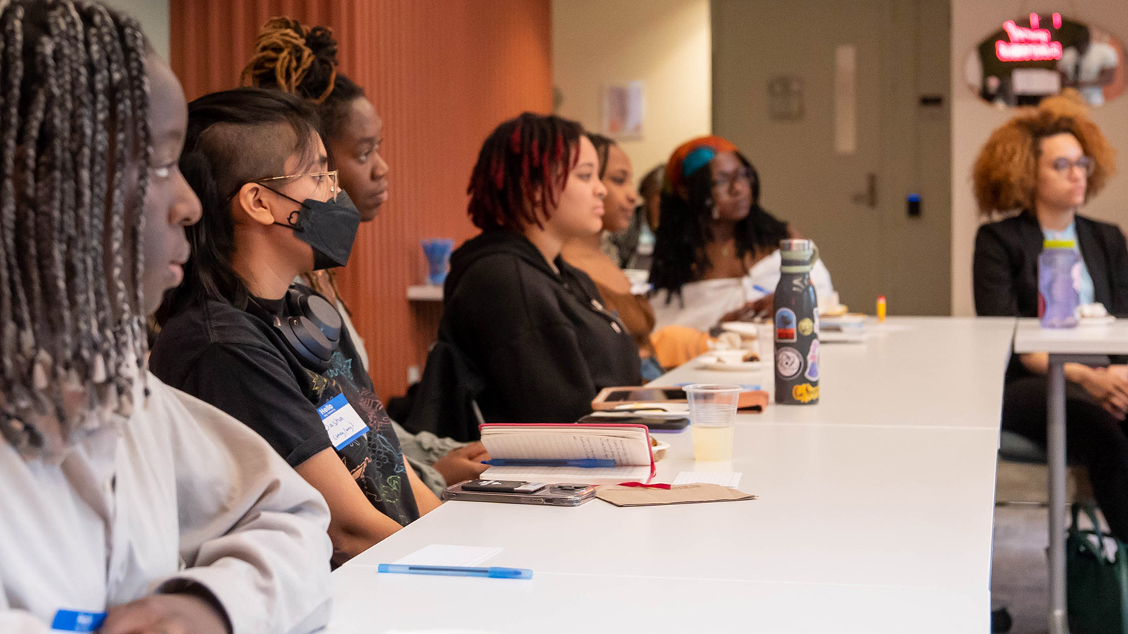Women listening at a seminar